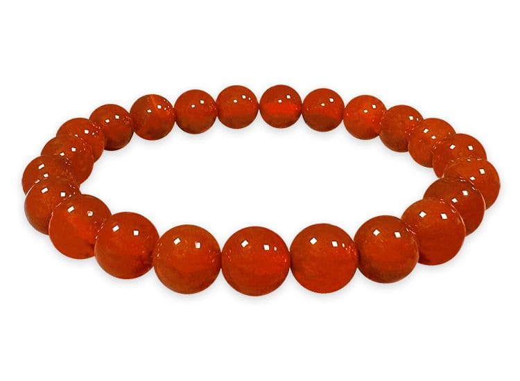 Bracelet Agate Rouge A perles 8mm chez Arabesk