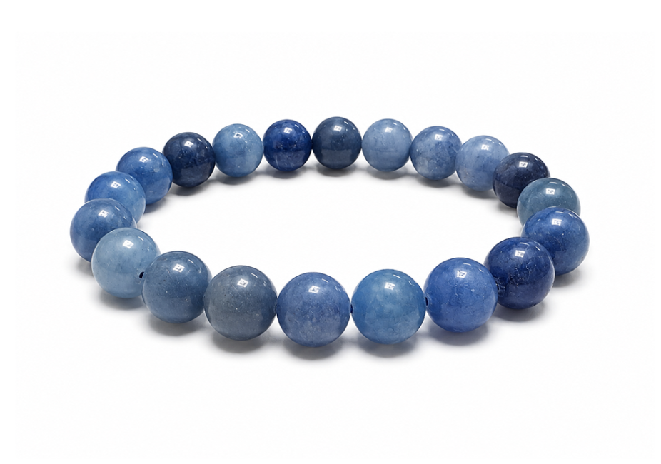 Bracelet Aventurine Bleue A perles 10mm