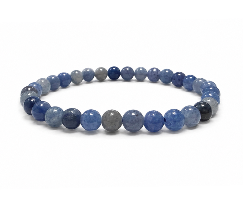 Bracelet Aventurine Bleue A perles 6mm