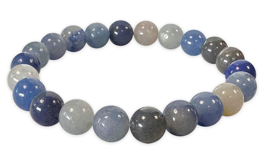 Bracelet Aventurine bleue perles 8mm