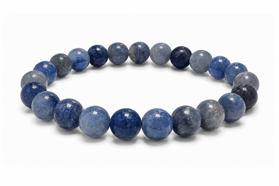 Bracelet Aventurine Bleue A perles 8mm chez Arabesk|fr