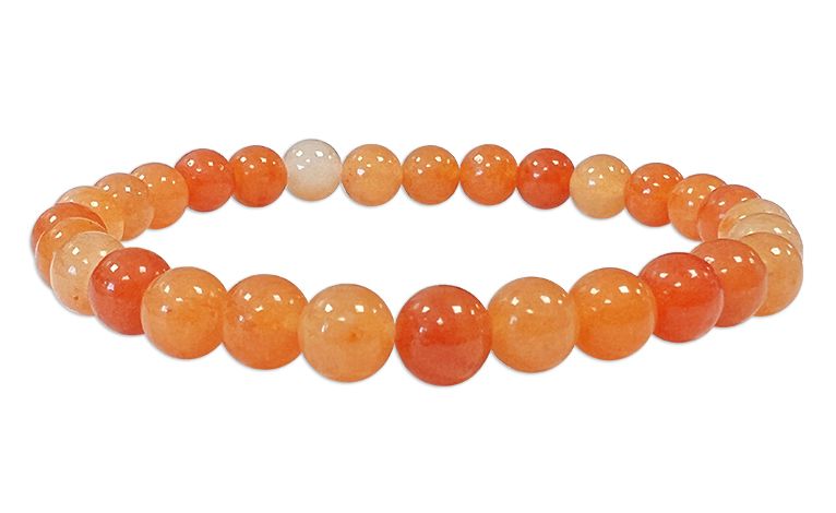 Bracelet Aventurine Orange A perles 6mm