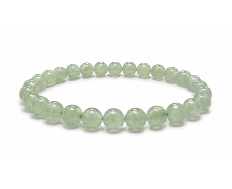 Bracelet Aventurine Verte A Perles 6-7mm