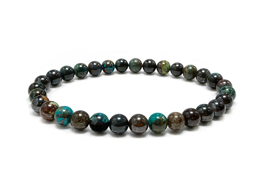 Bracelet Azurite Malachite Naturelle AA Perles 5-6 mm chez Arabesk