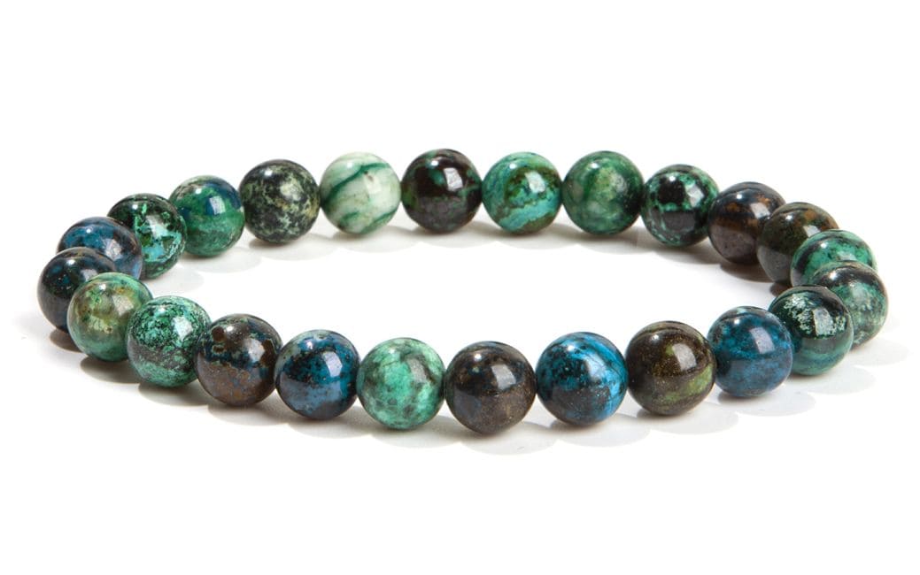 Bracelet Azurite Malachite Naturelle A perles 7-8mm