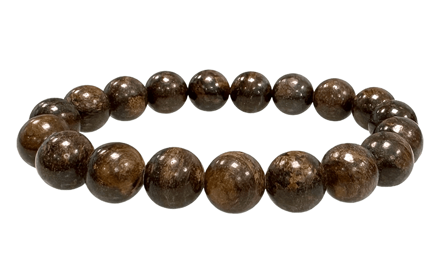 Bracelet Bronzite perles 10mm