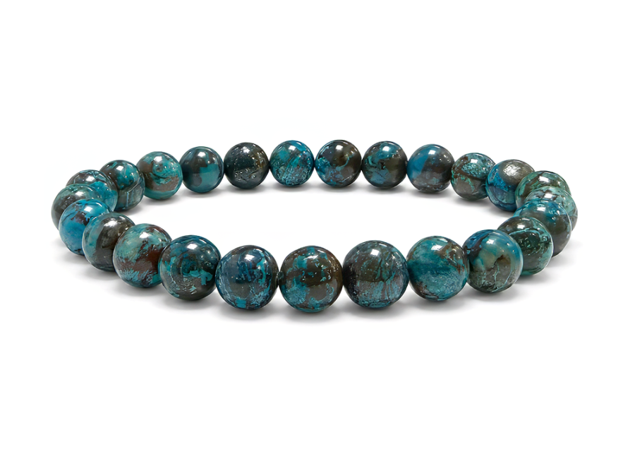 Bracelet Chrysocolle Turquie AAA perles 7.5-8.5mm chez Arabesk
