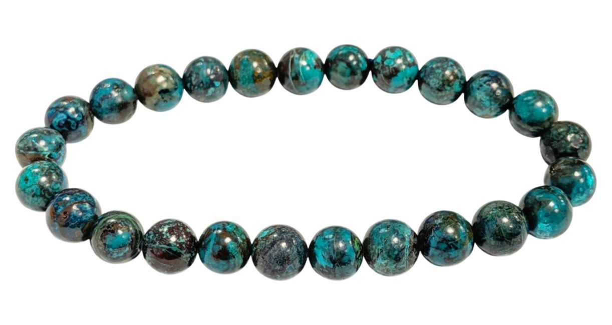 Bracelet Chrysocolle Turquie AAA perles 7.5-8.5mm