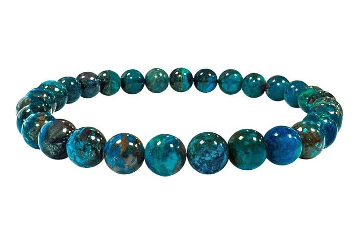 Bracelet Chrysocolle Turquie AAAA perles 7-8mm