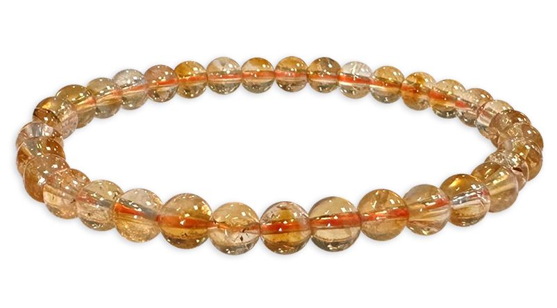 Bracelet Citrine chauffée A perles 5.5-6.5mm