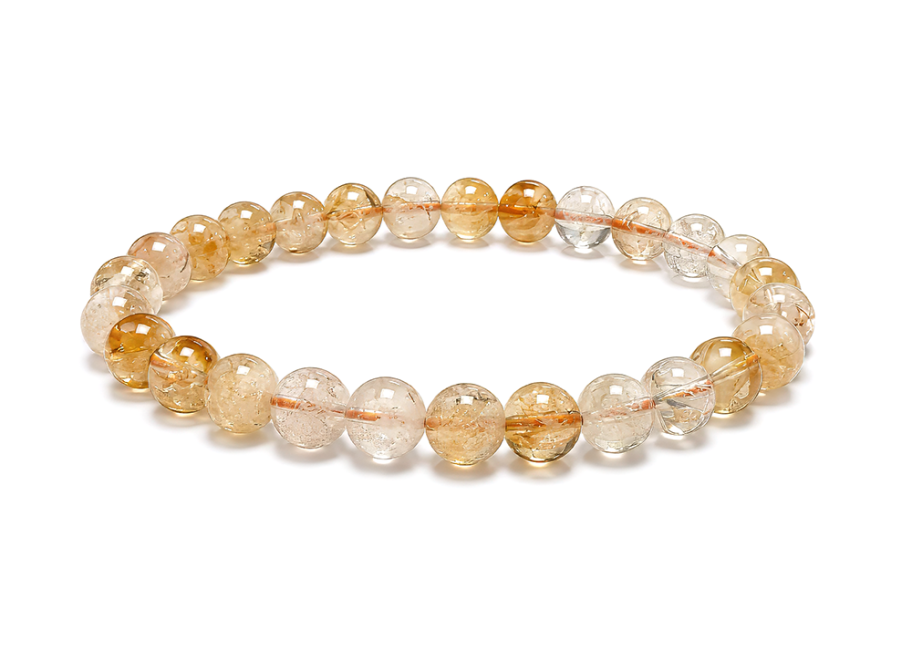 Bracelet Citrine Chauffée A Perles 6-7 mm chez Arabesk
