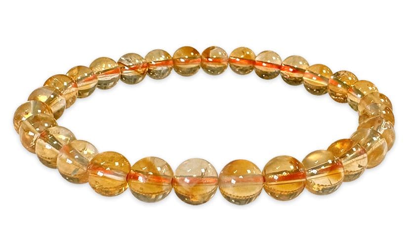 Bracelet Citrine chauffée AA perles 5.5-6.5mm