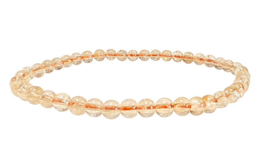 Bracelet Citrine naturelle perles 4mm chez Arabesk