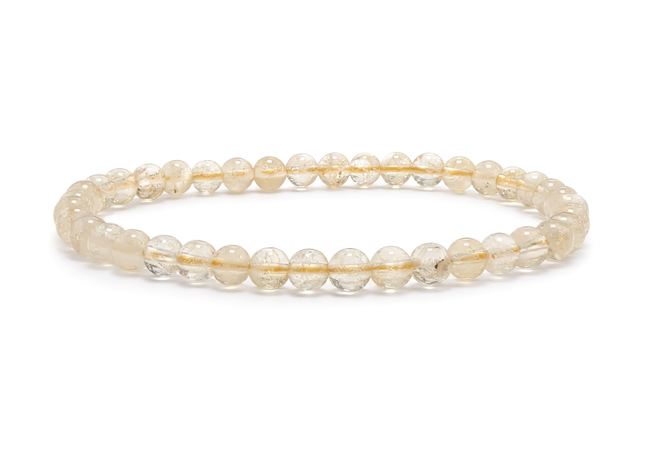 Bracelet Citrine AB naturelle perles 4-5mm chez Arabesk