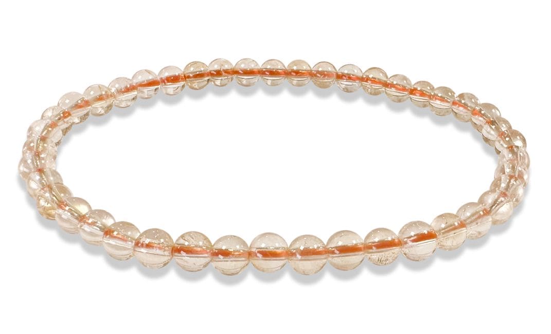 Bracelet Citrine naturelle A perles 4mm