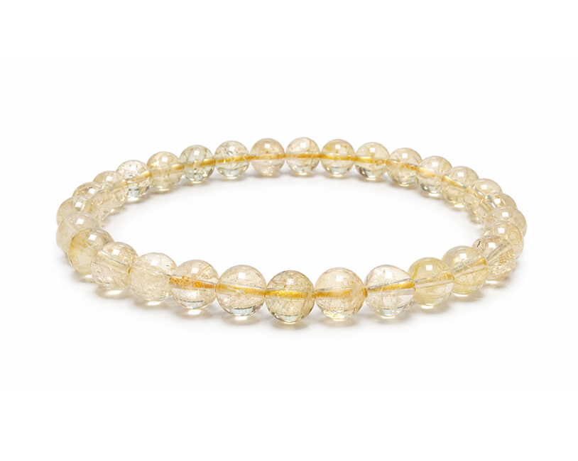 Bracelet Citrine Naturelle A Perles 6-7mm chez Arabesk