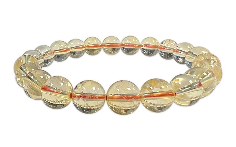 Bracelet Citrine naturelle AA perles 8mm