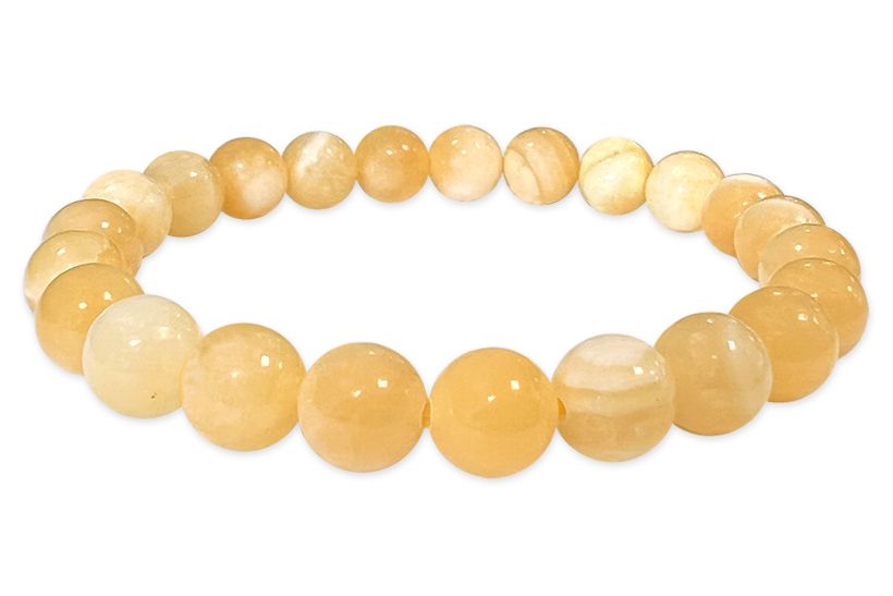 Bracelet Calcite Orange perles 8mm