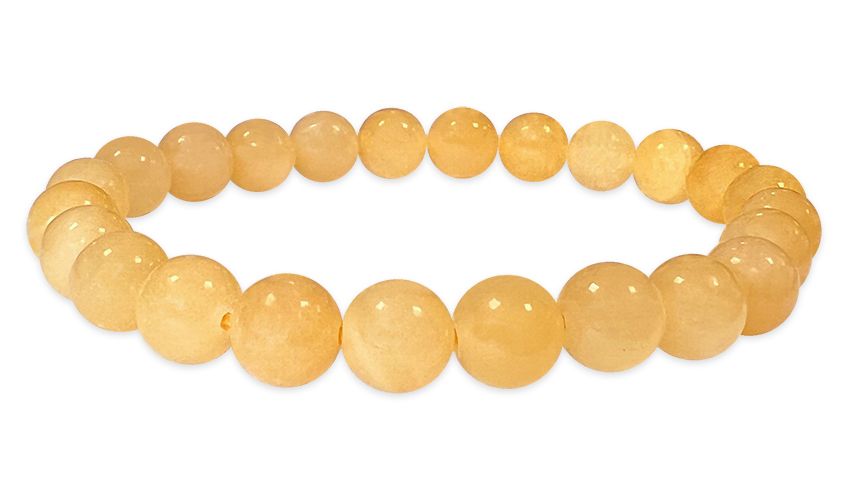 Bracelet Calcite Orange A perles 8mm