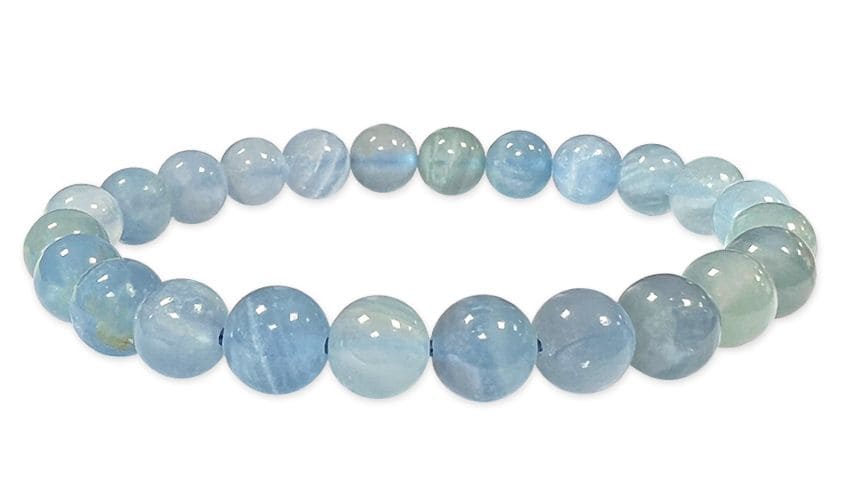 Bracelet Calcite Bleue AAA perles 8mm