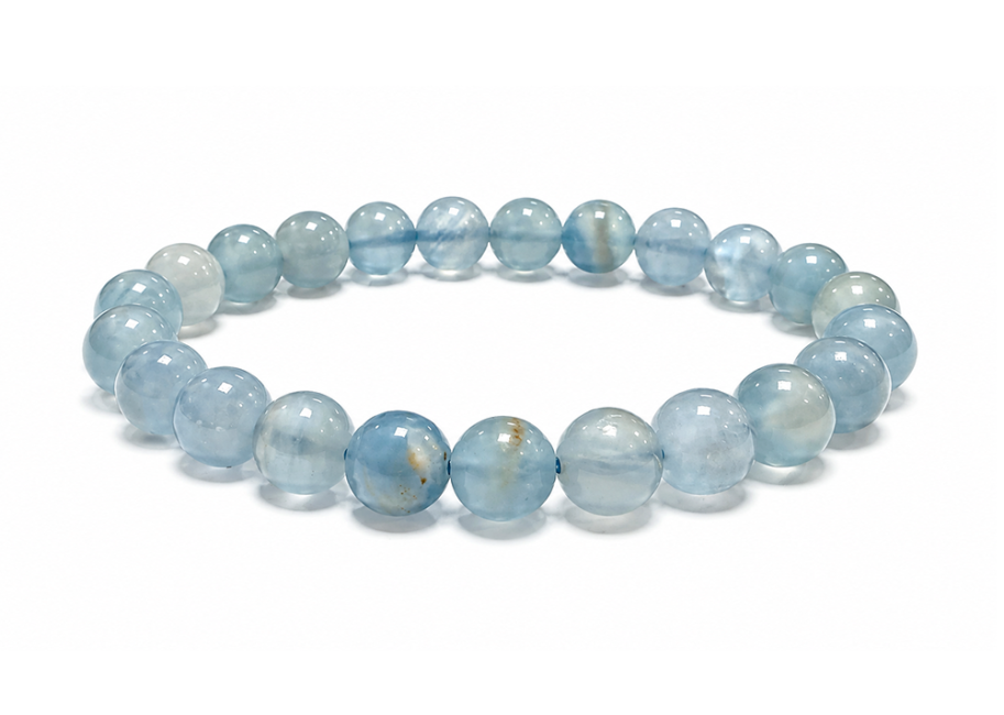 Bracelet Calcite Bleue AAA Perles 8 mm