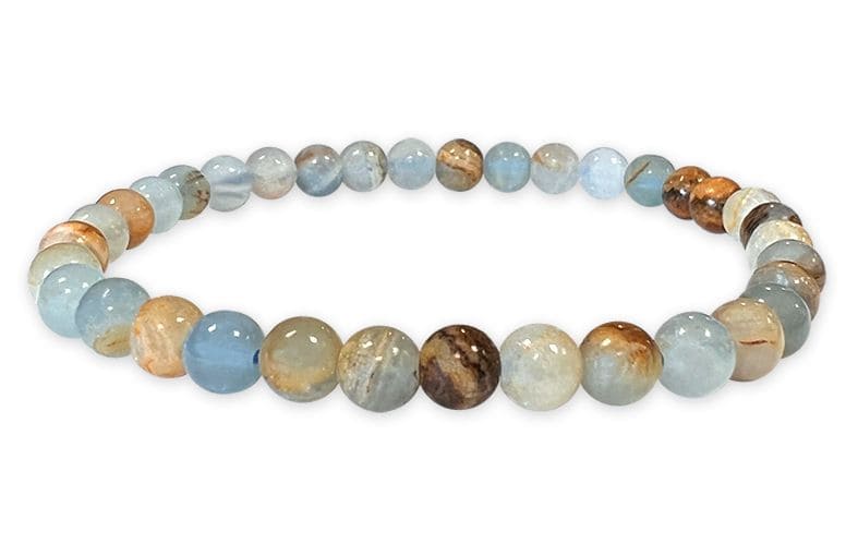 Bracelet Calcite Bleue Mix AA perles 5-6mm