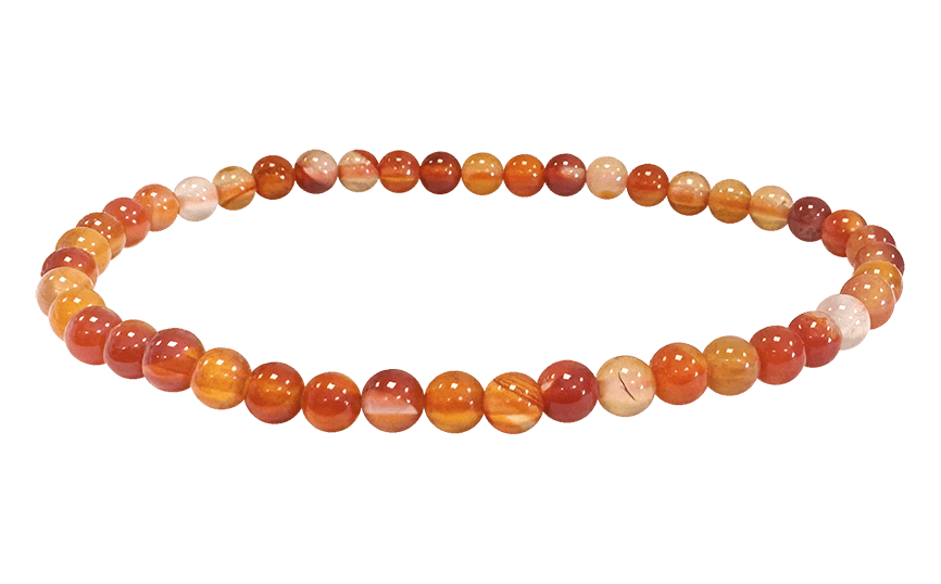 Bracelet Cornaline A perles 4mm chez Arabesk
