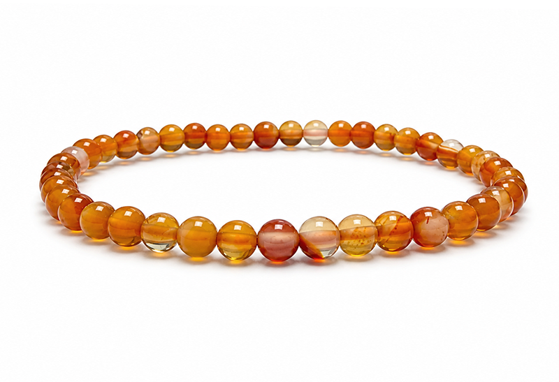 Bracelet Cornaline A perles 4mm chez Arabesk