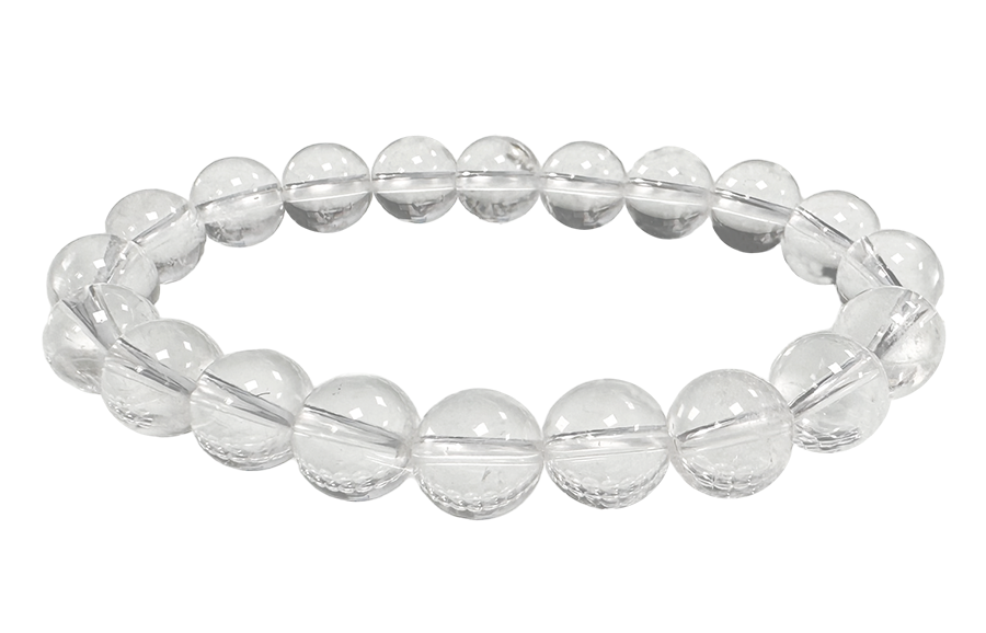 Bracelet Cristal de Roche perles 10mm chez Arabesk