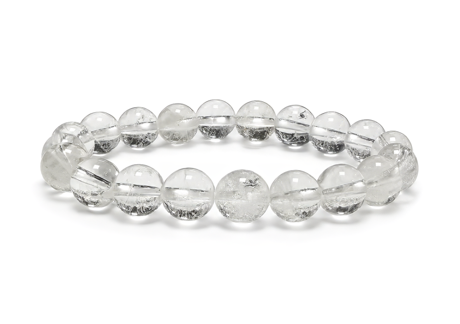 Bracelet Cristal de Roche AB perles 10mm chez Arabesk
