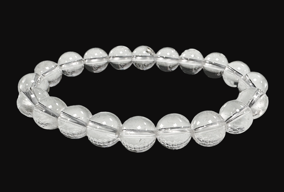 Bracelet Cristal de Roche perles 10mm chez Arabesk|fr
