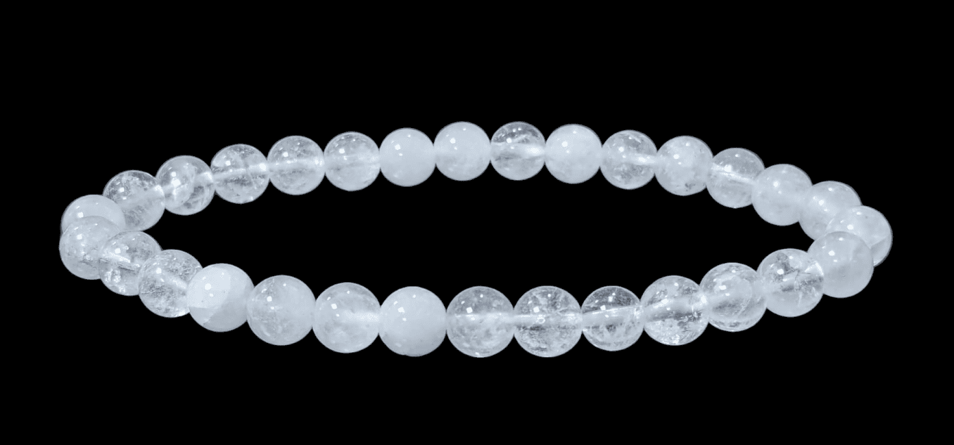 Bracelet Cristal de Roche perles 6mm chez Arabesk