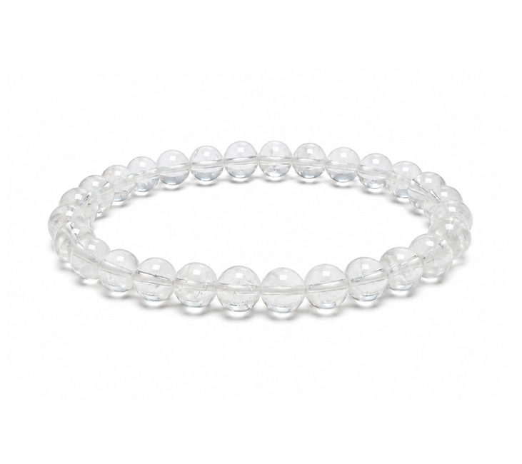 Bracelet Cristal de Roche AB perles 6mm