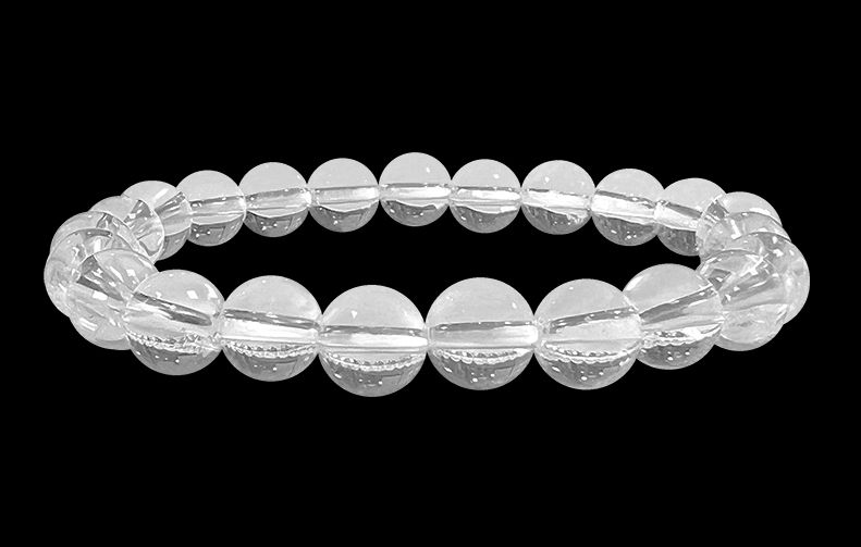 Bracelet Cristal de roche A perles 8mm