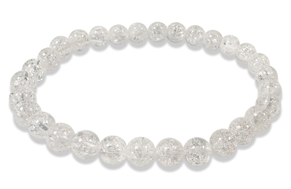Bracelet Cristal de Roche Crack A perles 6mm
