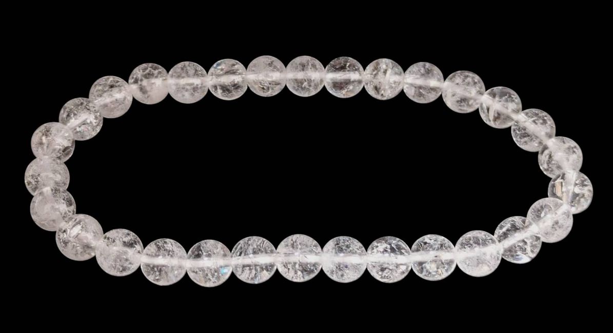 Bracelet Cristal de Roche Crack A perles 6mm