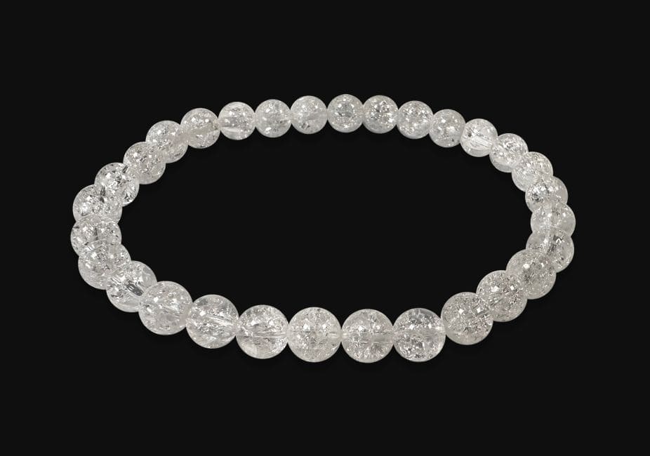 Bracelet Cristal de Roche Crack A perles 6mm