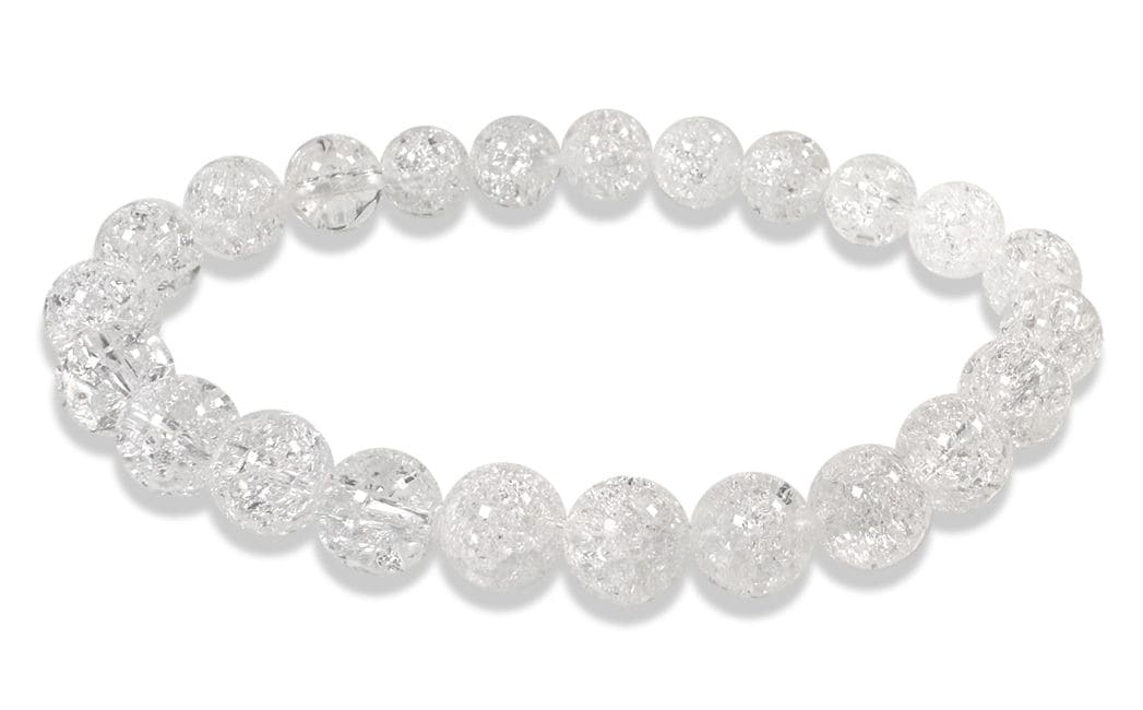 Bracelet Cristal de Roche Crack A perles 8mm