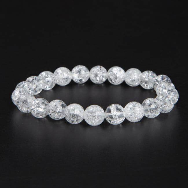 Bracelet Cristal de Roche Crack A perles 8mm