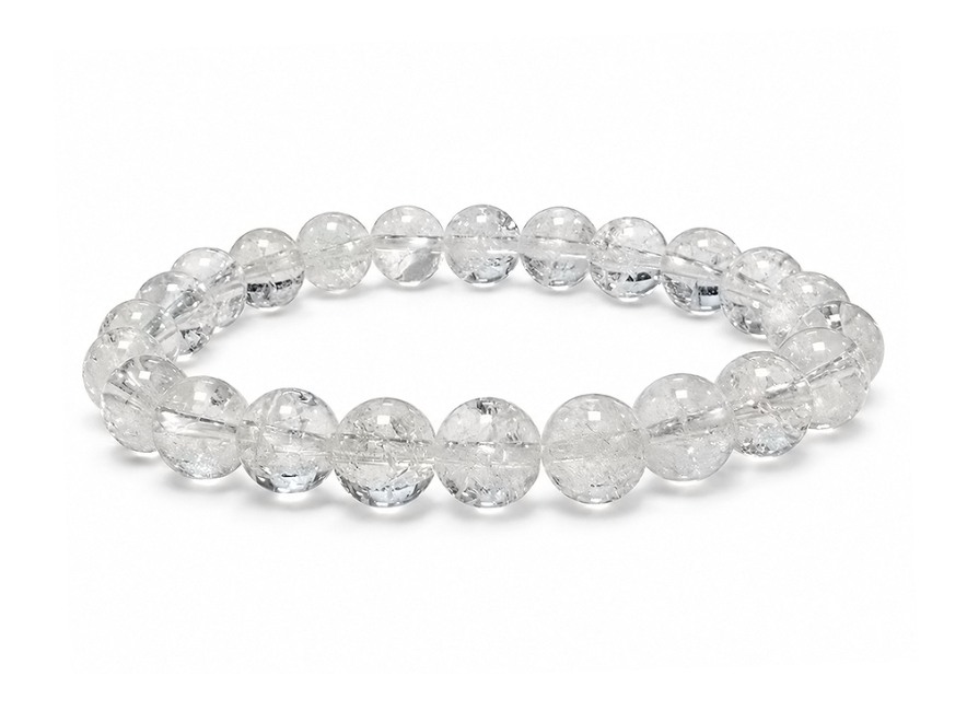 Bracelet Cristal de Roche Crack A perles 8mm chez Arabesk