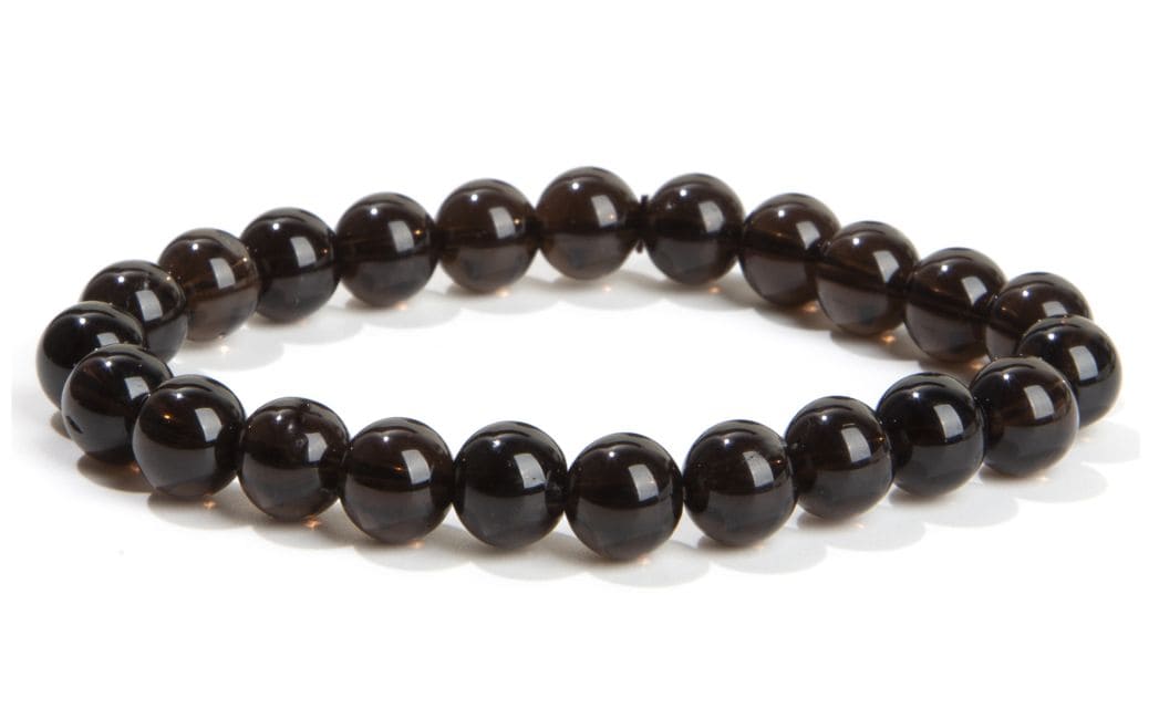 Bracelet Cristal de Roche fumé A perles 8mm chez Arabesk|fr