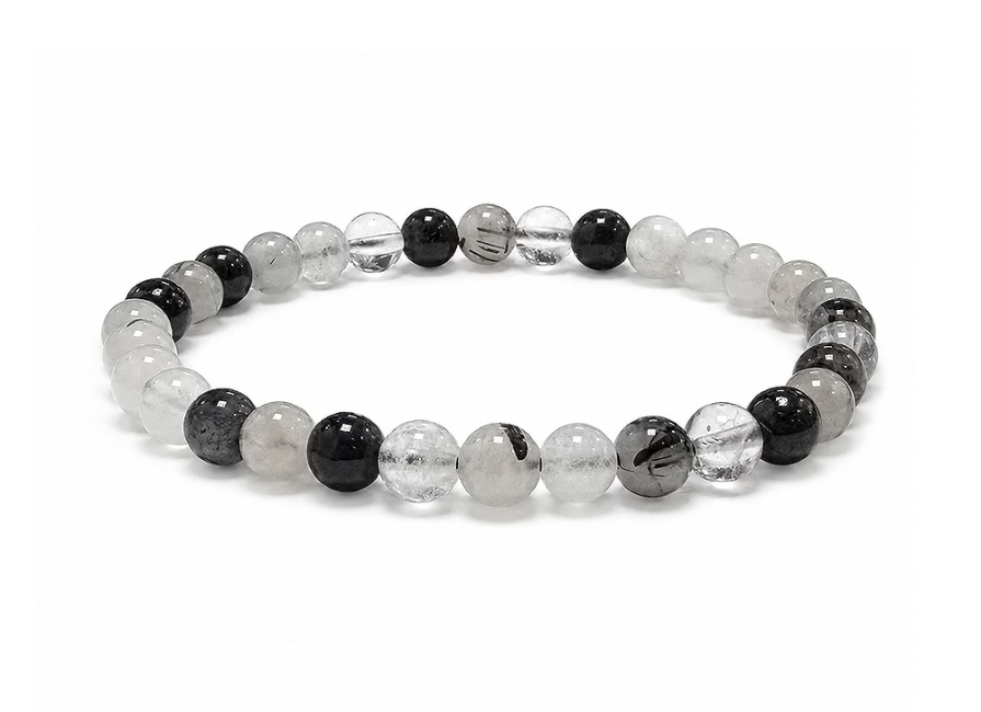 Bracelet Cristal de Roche Tourmaline A perles 6-7mm chez Arabesk|fr