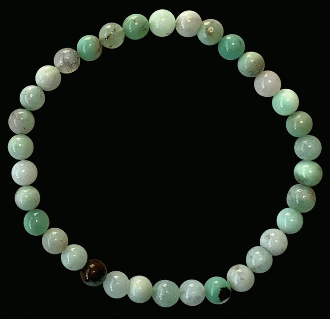 Bracelet Chrysoprase AA perles 6-7mm