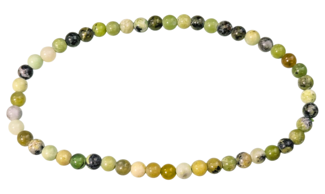 Bracelet Chrysoprase Citron perles 4mm chez Arabesk
