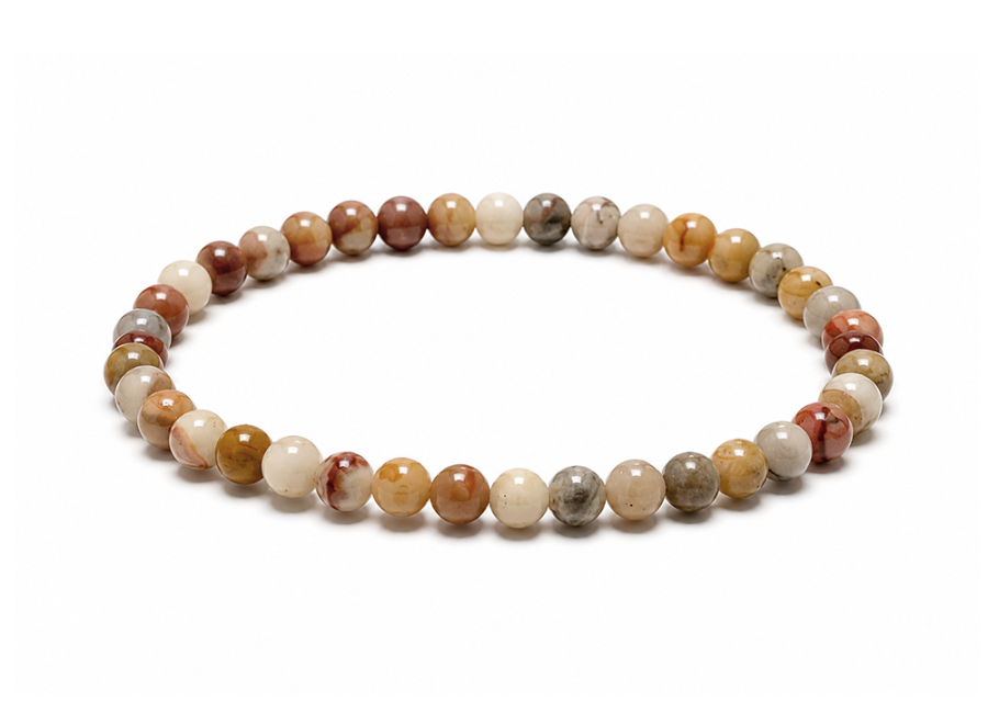Bracelet Agate Crazy Lace A perles 4mm chez Arabesk