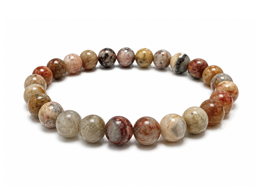 Bracelet Agate Crazy Lace A perles 8mm chez Arabesk