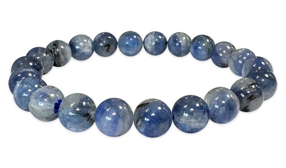 Natürliches blaues Kyanit-Armband mit 7-8 mm Perlen