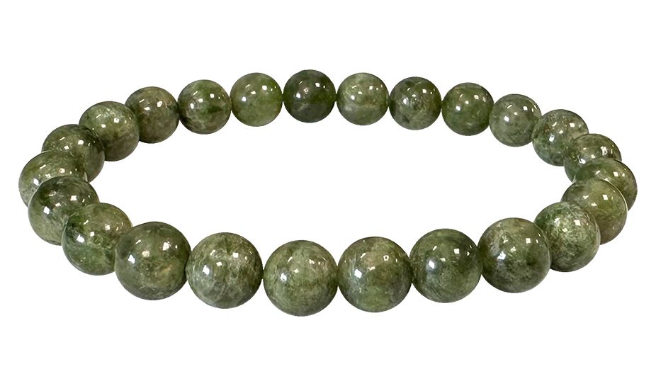 Bracelet Diopside Vert AA perles 7-8mm