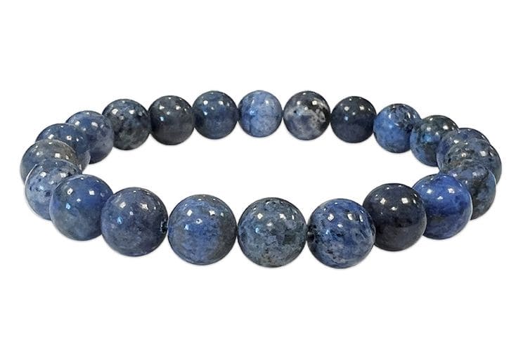 Bracelet Dumortierite perles 7.5-8.5mm