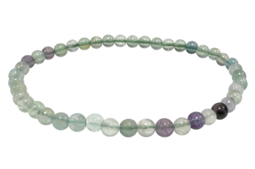 Bracelet Fluorite multicolore perles 4-5mm